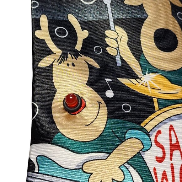 Noel - Santa World Neck Tie - Santa with Microphone &‎ Reindeer - 100% Polyester - Picture 5 of 5